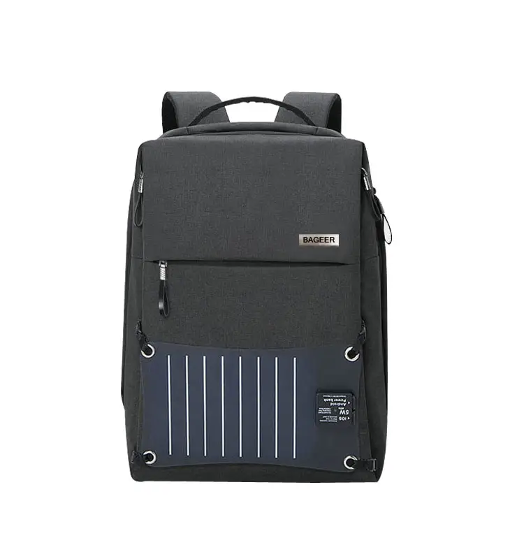 Ao ar livre Viajar Mochila Laptop Solar Bag Fabricante, Saco Dos Homens À Prova D' Água Mochila solar com Usb