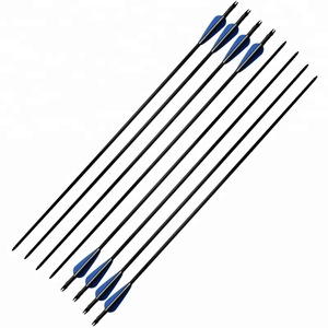 Flèches de chasse en fibre de verre bleues et blanches pour arc et flèche - Product Image 4