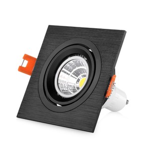 Marco de luz LED <span class=keywords><strong>cuadrado</strong></span>, accesorio para lámpara de techo, GU10 MR16, color negro, novedad de 2020 - Product Image 2