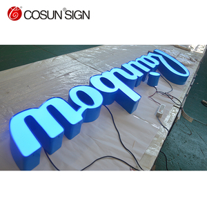Cosun verde/azul/blanco LED letra <span class=keywords><strong>de</strong></span> canal <span class=keywords><strong>de</strong></span> aluminio tapa - Product Image 3