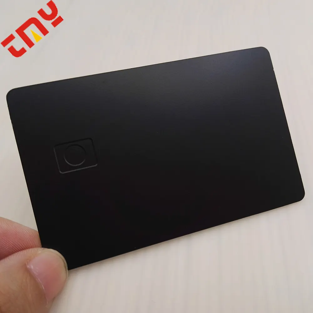 Hot Sale 0.8Mm Thickness Black Metal Credit Card With Matte Finished