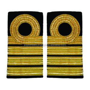 Paulette erchant apaptain oyoyal anks 1 URL urna y 3 Stripes pauniform paupaulettes con Gold etallic ench rench - Product Image 1