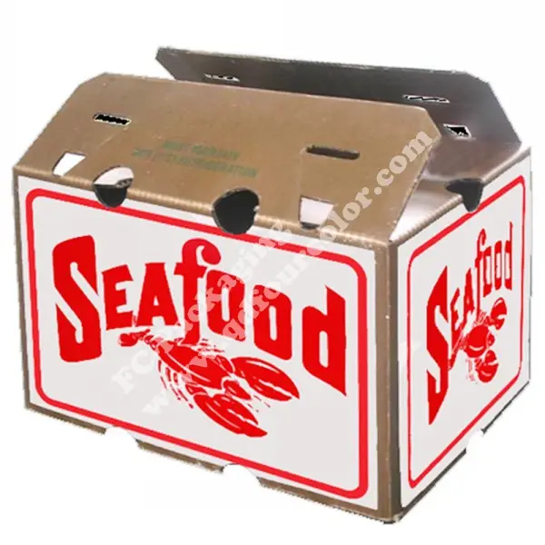 Seafood caixas de papelão mergulhadas fabricante qingamy