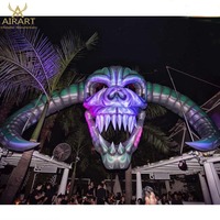 Plafond gonflable en forme de fantôme, accessoire pour Halloween, décoration de scène de fête