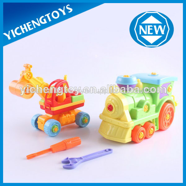 3d diy пластиковых головоломки поезд и самолет с набора инструментов