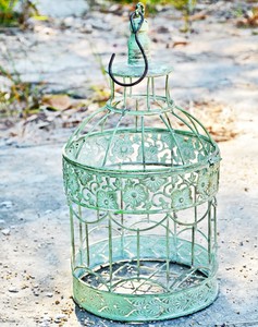 Tel metal beyaz renk düğün Büyük Kuş Kafesi - Product Image 2