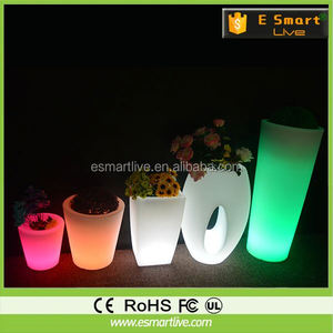 Décoration éclairage up en plein air étanche RGB télécommande extérieure <span class=keywords><strong>grand</strong></span> en plastique des pots - Product Image 3