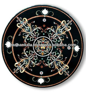 Marble Inlay Pietra Dura Coffee <b>Table</b> <b>Top</b> - Product Image 1