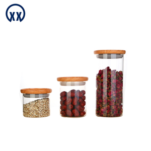 1100 ML hermético tarro de <span class=keywords><strong>cristal</strong></span> de caramelo con la tapa de bambú para alimentos - Product Image 6