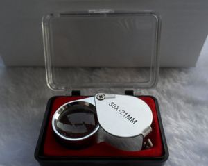मिनी 30x21mm जौहरी Loupes गहने मैग्निफायर्स शीशा ग्लास सरल पोर्टेबल Loupe चांदी ताल - Product Image 6