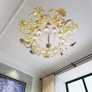 DIY Fleur forme <span class=keywords><strong>Miroir</strong></span> Sticker <span class=keywords><strong>Mural</strong></span> Acrylique la décoration de plafond de lampe - Product Image 5