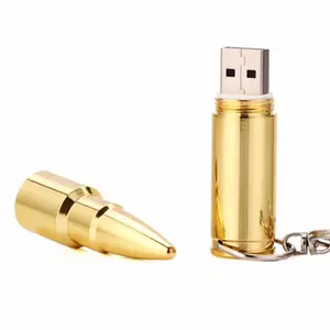 Usb 3.0 usb 2.0 حملة القلم المعادن بندقية رصاصة شكل محرك فلاش usb مخصص شعار وصفت محرك أقراص فلاش