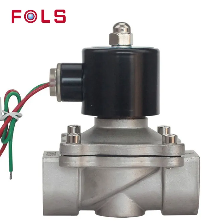 Válvula Solenoide de agua eléctrica para gas y aire, 12V, 24V, 220V, 1/2, 2 pulgadas, 2W