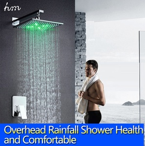 Mitigeur haute pression, bain mitigeur chaud et froid, douche de pluie LED en laiton - Product Image 2