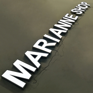 Segnaletica del Logo in acciaio inossidabile 3D per esterni al dettaglio accendono il segno della lettera Lightbox - Product Image 6