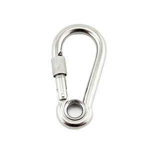 Mosquetón de <span class=keywords><strong>Acero</strong></span> <span class=keywords><strong>Inoxidable</strong></span> 304 con Resorte y Ojal de Rosca de 8 mm - Product Image 1