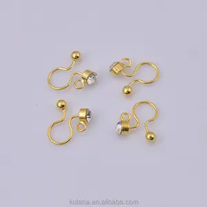 금 도금 패션 일본 스타일의 24K U 모양 클립 도매 보석 결과