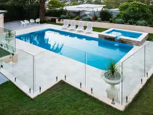 Panneaux de clôture de piscine en verre trempé sans cadre transparent de 12mm