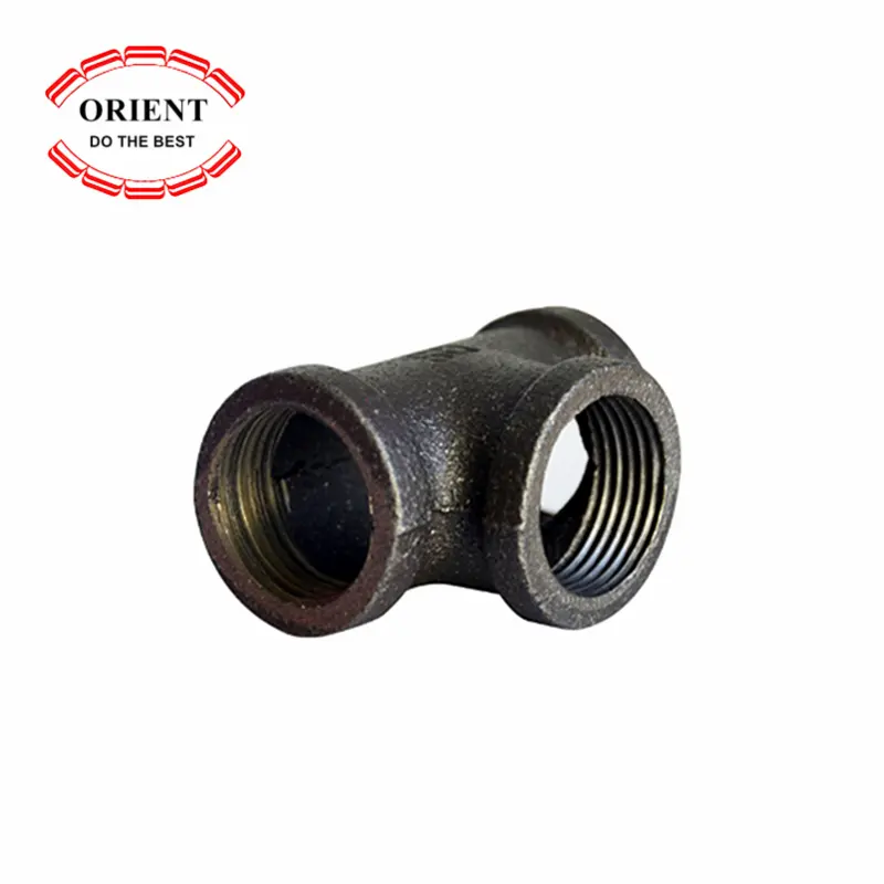 3/4'' Black Malleable Cast Iron Pipe Tee fitting