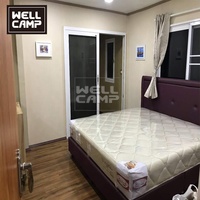 WELLCAMP Casa Contenedor de Acero Prefabricada de Instalación Rápida, Villa de Vacaciones Desmontable, Casa Contenedor Personalizada para Resort