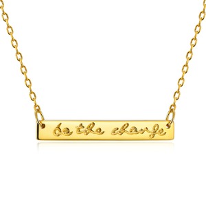 Collar con nombre personalizado grabado, joyería de moda, barra de Plata de Ley 925 - Product Image 4