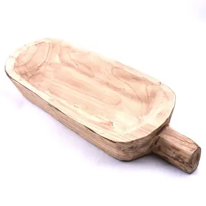 Serving trays Wooden Home Decoration serving tray wood Candle bowl/Wooden Dough with Handles Decorative Bowl