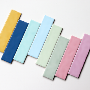 <span class=keywords><strong>Piastrelle</strong></span> in Ceramica Smaltata Serie Macarons, Aspetto Artigianale, 50 x 200 mm, <span class=keywords><strong>Colorate</strong></span> per <span class=keywords><strong>Cucina</strong></span>, Bagno e Soggiorno, Prezzo Conveniente - Product Image 1