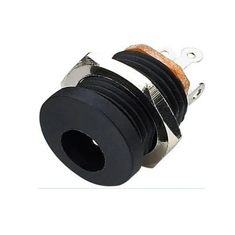 DC power socket +waterpoof button +screw DC-022 5.5-2.1MM round thread nut panel