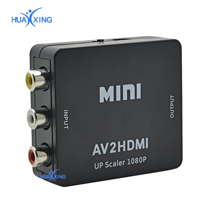 Convertidor RCA a HDMI, 1080p, 3RCA a HDMI, CVBS, AV, Adaptador de Audio con Cable de vídeo compuesto de carga USB, compatible con 1080P para PC