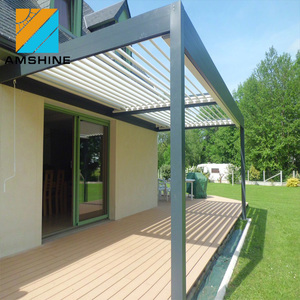 Pergola <span class=keywords><strong>de</strong></span> toit électrique avec commande à distance et stores rétractables pour l'ombrage du soleil - Product Image 6