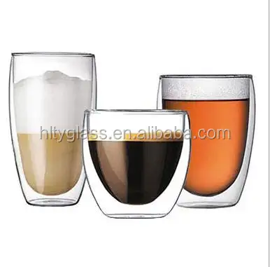 Small Cute Double Wall Borosilicate Glass Coffee Cup