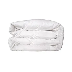 厂家直销价格耐用床条纹棉被手工制作的白色特大号 60% 鹅绒羽绒被