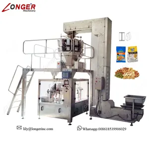 Máquina de embalagem para amassados cereal, multihead embalagem de ameaça cereal para nozes