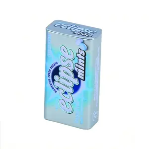 Custom logo printed natural chewing gum tin box metal tin can
