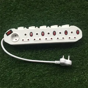 hot selling south africa power strip/ 5 way power sockets/power strip with individual switches