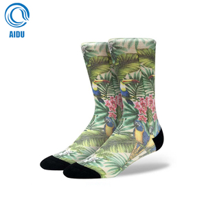 Sublimation blanc <span class=keywords><strong>bas</strong></span> De <span class=keywords><strong>Contention</strong></span> de basket-ball étoiles 3d imprimé chaussettes - Product Image 5