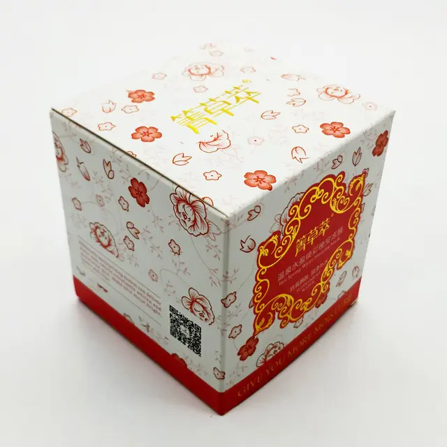 Caja de cartón de jabón pequeña cuadrada decorativa, embalaje de papel personalizado