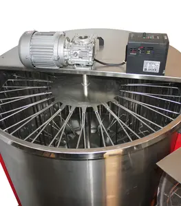 Radial reversible commercial honey extractor used for honey processing with 24 frames