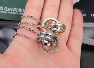 Trendy Europa In Acciaio Inox Incidere Parole AMORE Dei Monili Coppia Promessa Collana Croce <span class=keywords><strong>con</strong></span> la Parte Superiore Qualità - Product Image 6