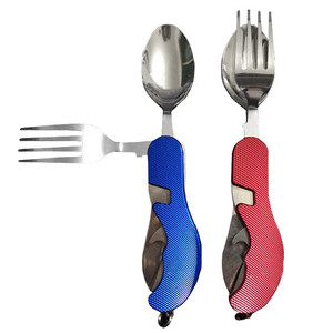 Haute Qualité multifonction <span class=keywords><strong>couteau</strong></span>, <span class=keywords><strong>fourchette</strong></span>, vaisselle, cuillère, <span class=keywords><strong>fourchette</strong></span> de camping amovible principale <span class=keywords><strong>couteau</strong></span> portatif - Product Image 2
