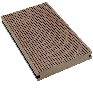 brown solid one High stability for cold weather wood plastic floor boards artificial wood decking plastic slats outdoor