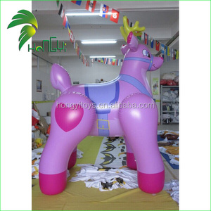 Giá Rẻ Hồng Inflatable Khổng Lồ Đồ Chơi Động Vật, Lớn Inflatable Cartoon Fat Deer Horse - Product Image 3