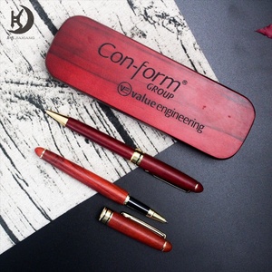 Je-30 biểu tượng Sang Trọng tùy chỉnh màn hình trường hợp bằng gỗ 3 pcs bút trong một bộ hoa hồng tuyệt đẹp gỗ đài phun nước bút bi bút thiết lập - Product Image 5