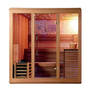 Madeira carbono distante infravermelho turmalina sauna quarto para 2
