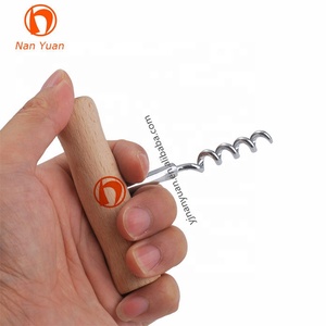 <span class=keywords><strong>Sacacorchos</strong></span> de vino con mango de madera en forma de T inoxidable de metal - Product Image 5