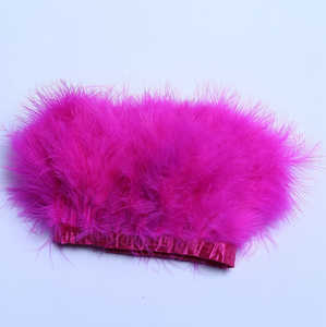 Charming tacchino plume trim a buon mercato tinti di nero marabù della piuma guarnizioni per abiti - Product Image 5