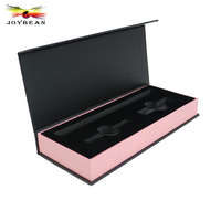 Boîte cadeau en carton magnétique personnalisée, boîte en papier de couleur noire, logo argenté, insert en mousse pour boîtes imprimées en série, votre papier cadeau