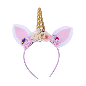 QueenBaby Tissu Doux Bébé Fille Licorne <span class=keywords><strong>Bandeau</strong></span> D'<span class=keywords><strong>oreille</strong></span> de <span class=keywords><strong>Lapin</strong></span> De Pâques Fleur Cheveux Hoop Partie D'anniversaire Bandeaux - Product Image 1