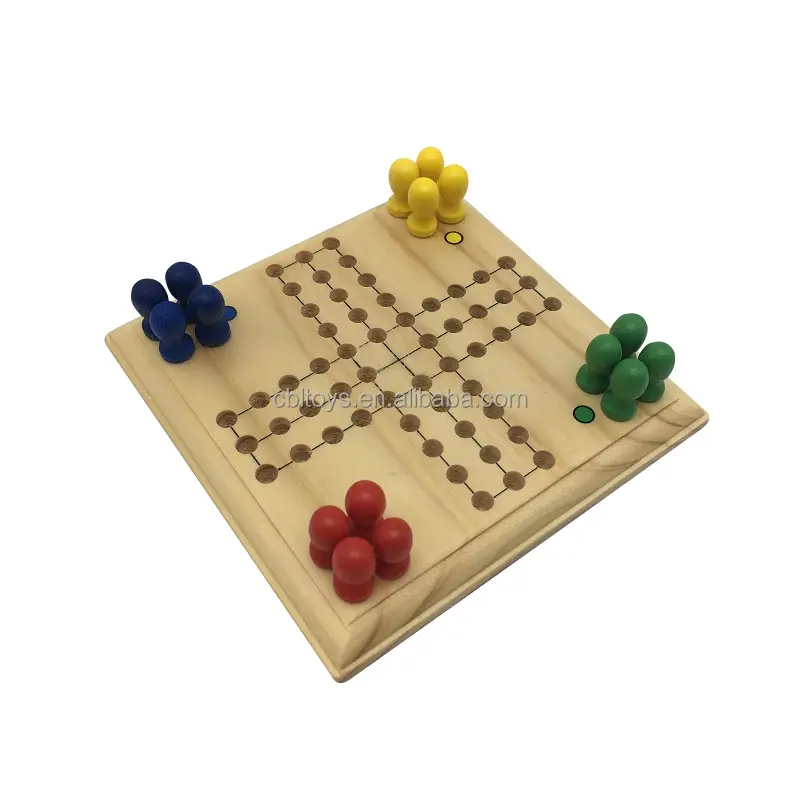 2018 popolare mini gioco da tavolo portatile in legno ludo