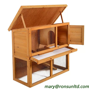 Gallinero de madera para exteriores, jaula para pollos para conejos, jardín, casa de madera para mascotas - Product Image 2
